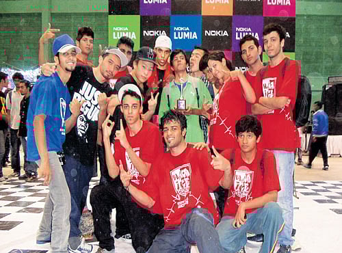 HAPPY FEET The members of 'Black Ice Crew'.