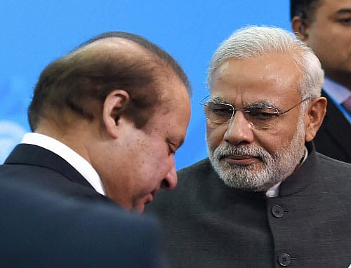 Nawaz Sharif and Narendra Modi. PTI file photo