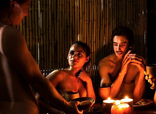 Based on the Hindi word meaning fundamental, the restaurant will operate on a clothing-optional basis. Screen Grab
