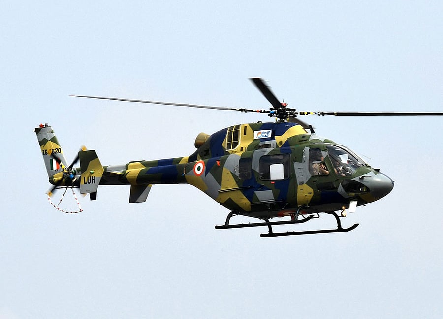 The new Mi-17 The Helicopter made by HAL at air display, of the 11th edition of Aero India 2017, at Yalhanka Air Force Station. DH photo