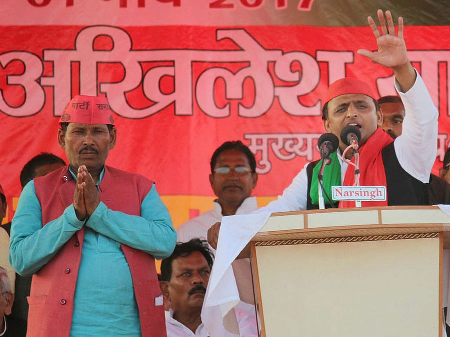 Chief Minister Akhilesh Yadav countered BJP saying Prime Minister Narendra Modi has conceded defeat in the polls by talking about a hung house. PTI Photo