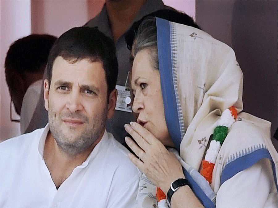 Rahul Gandhi and Sonia Gandhi. PTI file photo