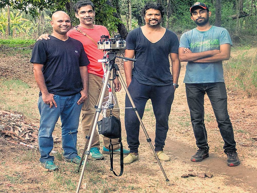 team effort Ashley Rodrigues, Shanti Bhushan Roy, Eddie Avil, Saju Jose.