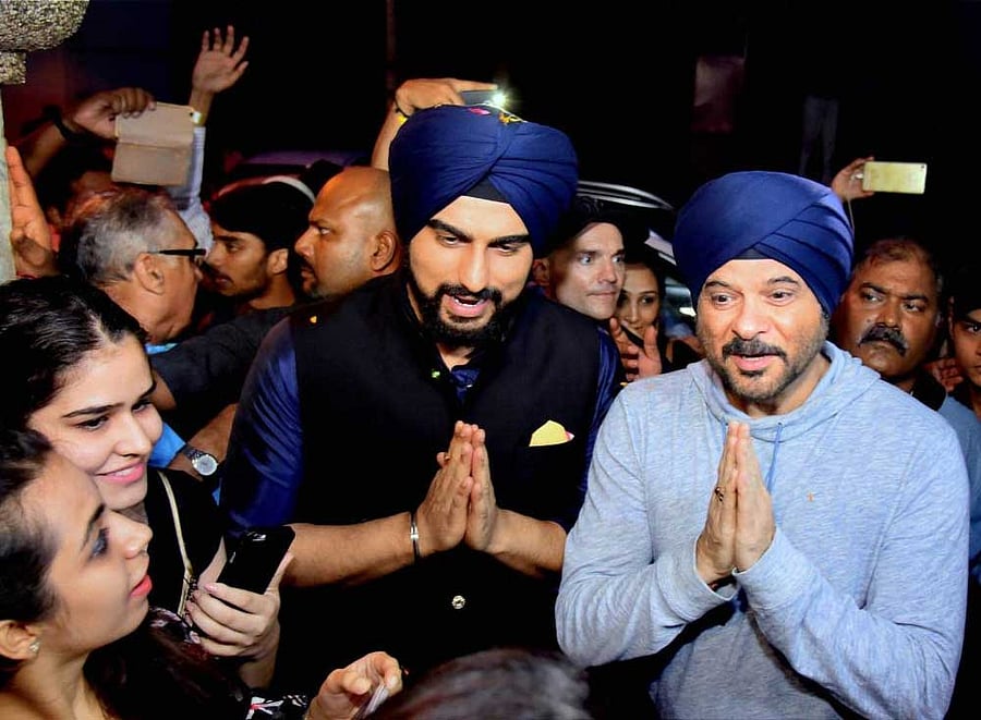 Arjun Kapoor co-starred with Anil Kapoor in the comedy film, which has managed to make four weeks at the silver screen. PTI file photo.