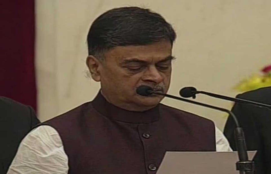 RK Singh taking oath as Cabinet Minister. Picture courtesy ANI.