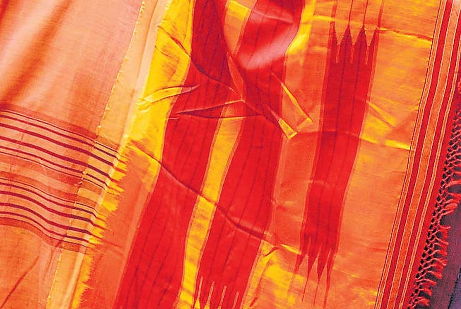 Woven magic: Ilkal saris are known for the 'kondi' style of weaving. Photo by SKV, PK glued sarees, AP.
