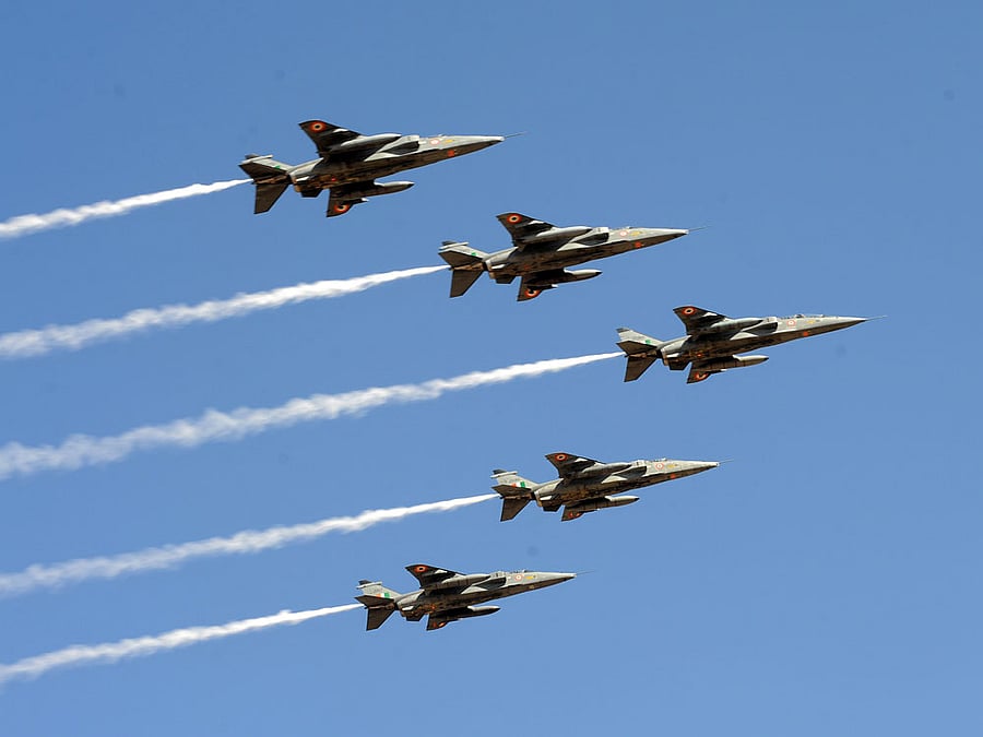 There are 117 Jaguar aircraft (as on October 2016) with the IAF that flies six squadrons with these jets. DH file photo