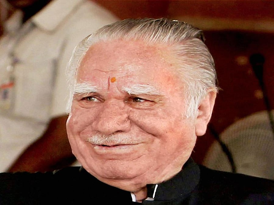 File photo of veteran Congress leader Makhan Lal Fotedar who passed away in Gurugram on Thursday. PTI Photo