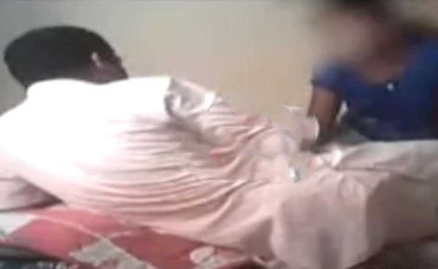 A TV grab of the Mutt head's sexual act with a woman.