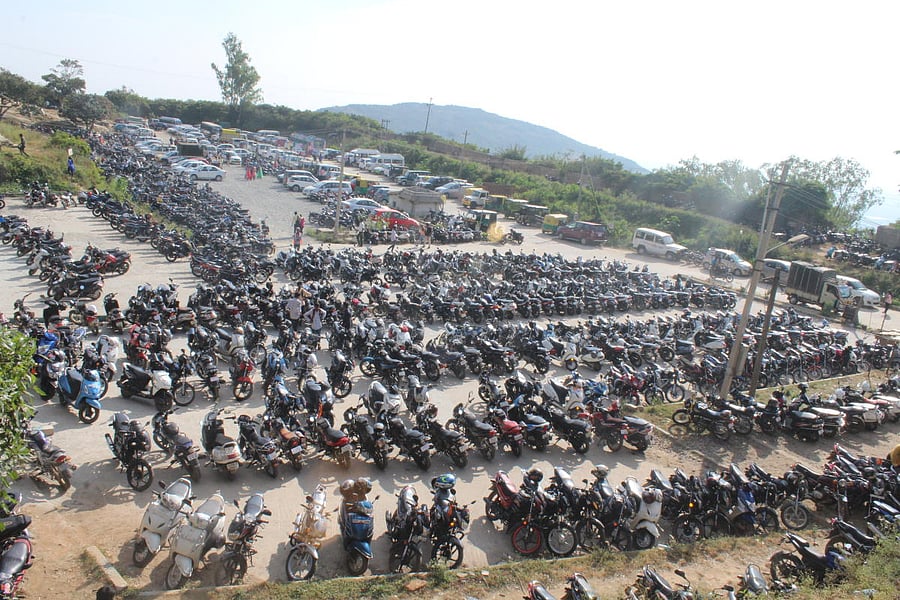 Over 12,000 people thronged the Nandi Hills on Monday and celebrated the New Year.