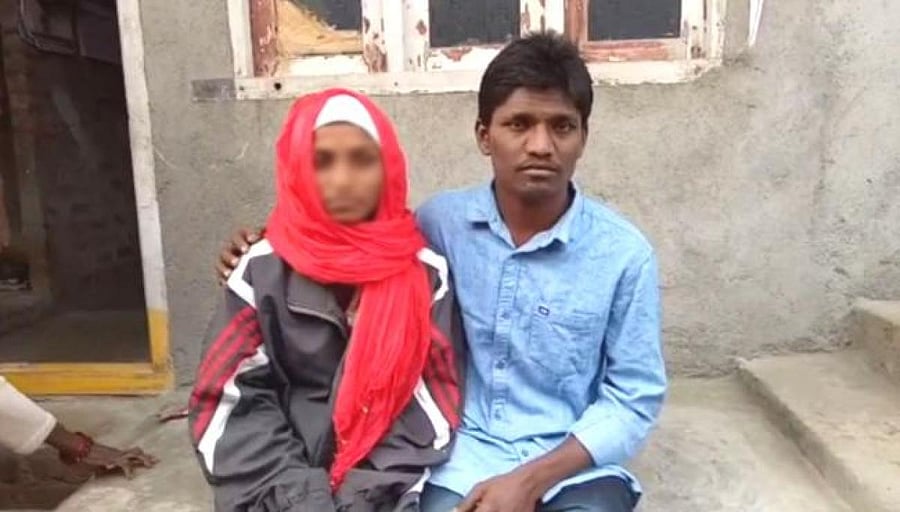 Veena with husband Praveen