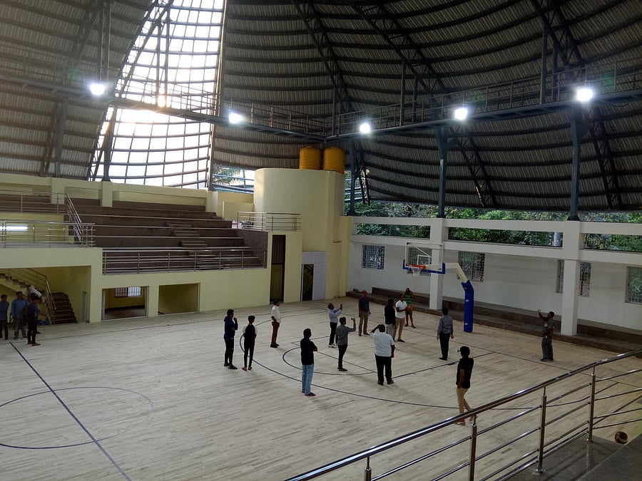 The stadium will be open 18 hours a day throughout the week and can accommodate up to  1200 spectators. It has a gym and the dome is designed to extract maximum light from the sun, providing natural lighting to the court, which has a wooden flooring of about 18,000 sq feet.