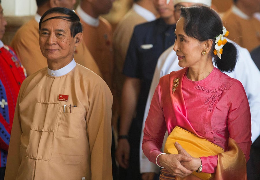 Win Myint, 66, had been tipped for the role after former president Htin Kyaw suddenly stepped down last week, citing the need for rest. Reuters Photo