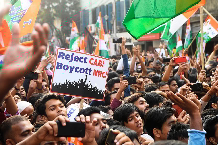 Protesters protesting against CAA, NRC. (PTI Photo)