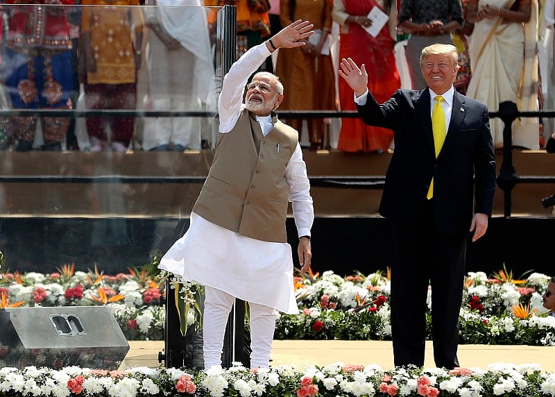 US President Donald Trump and Indian Prime Minister Narendra Modi. (PTI Photo)