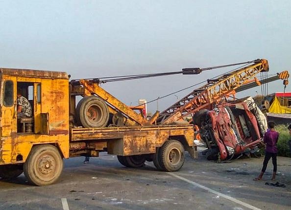 Auraiya accident site (PTI Photo)