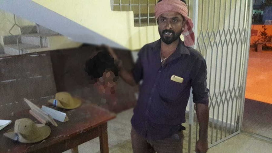 The man, identified as Satish, justified his decision to murder his wife Roopa, besides revealing his plot to kill his wife's paramour Sunil. Image Courtesy/ Video Screengrab