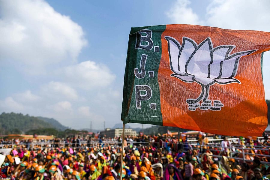  BJP supporters (PTI Photo)