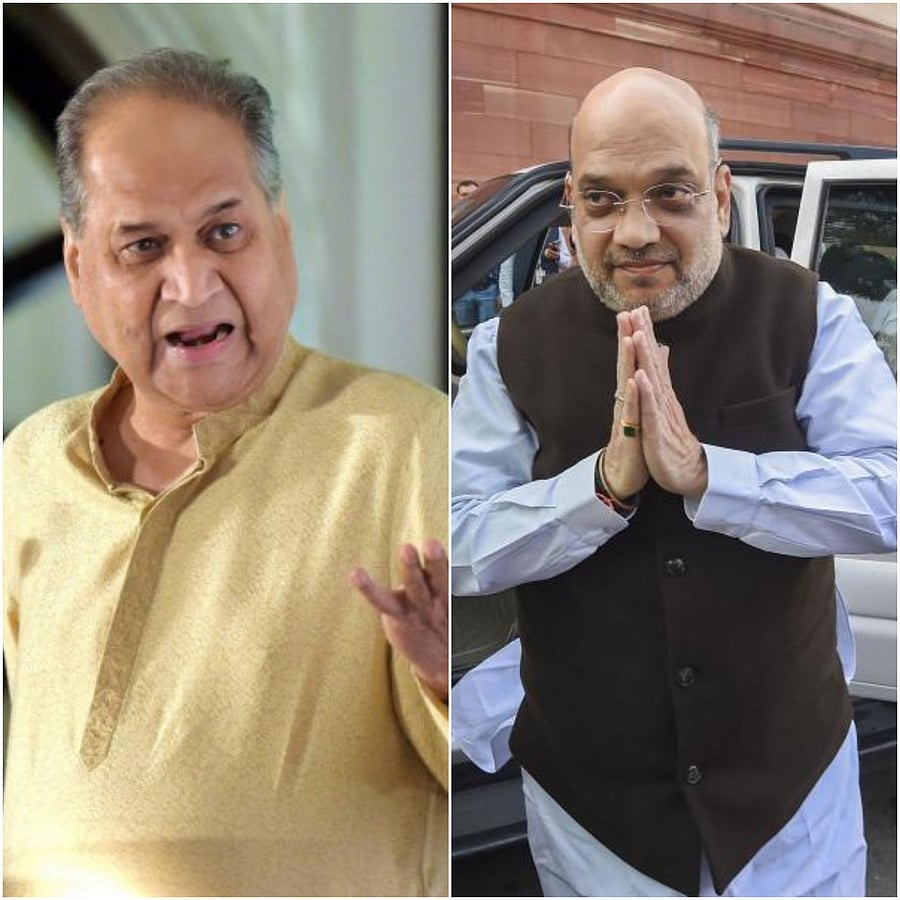 Businessman Rahul Bajaj and Home Minister Amit Shah. (PTI phostos)