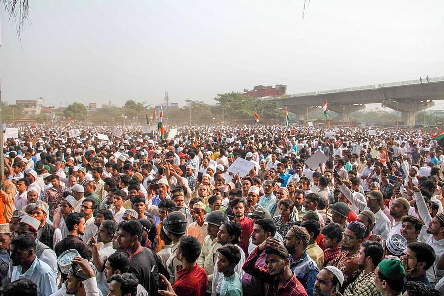 The anit-CAA protest in Delhi. (PTI file photo)