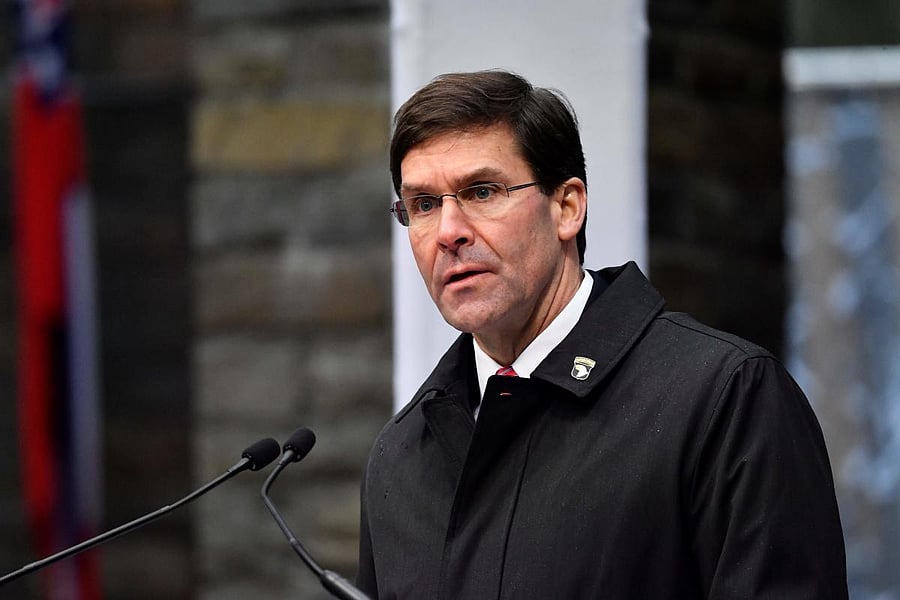 "At the end of the day, the best solution for Afghanistan is a political agreement" between the government and the Taliban, Esper added. Photo/AFP