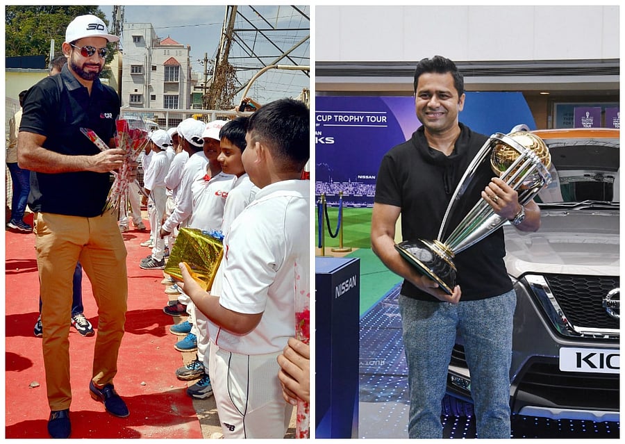 Irfan Pathan and Akash Chopra. (PTI Photo)
