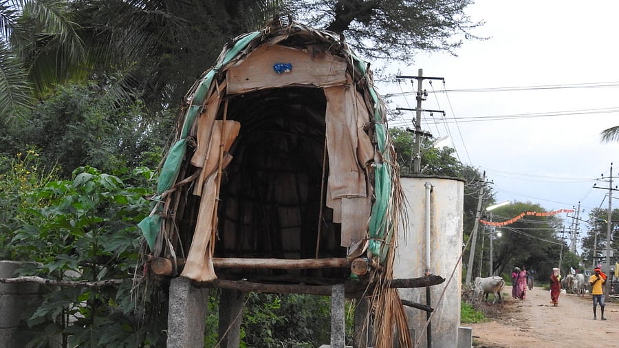 Kadugolla mestruating women banishment. (DH Photo)