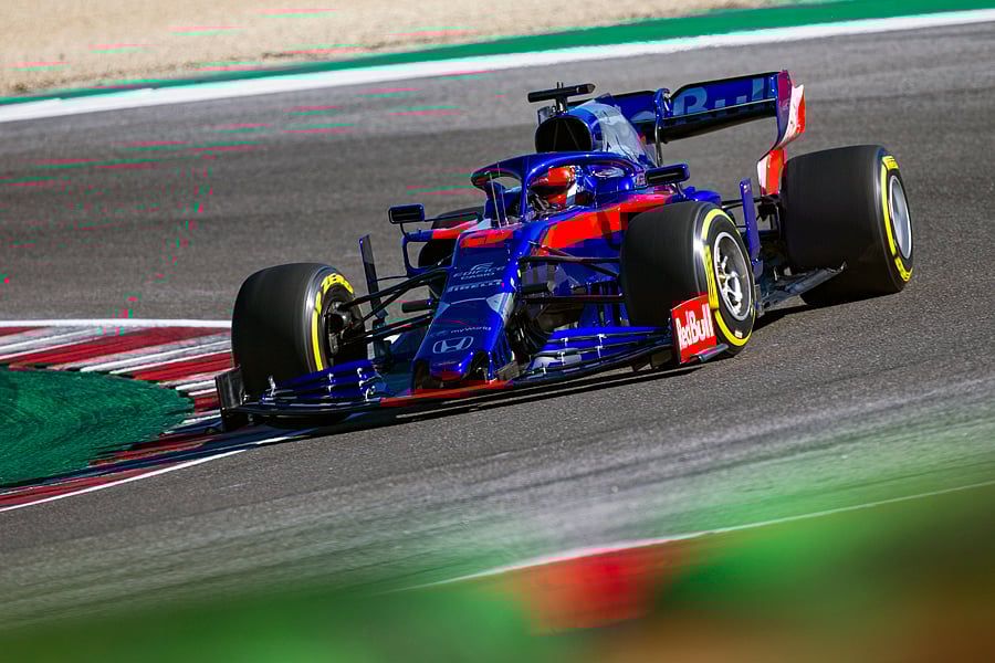 Toro Rosso's Russian driver Daniil Kvyat was at the top of the timecharts on the third day of testing in Barcelona. Picture credit: Toro Rosso
