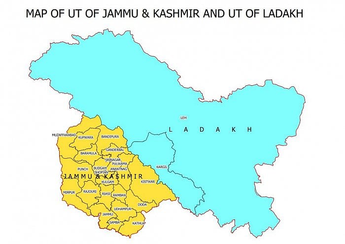 Map of Union Territories of Ladakh and Jammu and Kashmir Ladakh Jammu and Kashmir Ladakh Jammu and Kashmir Ladakh