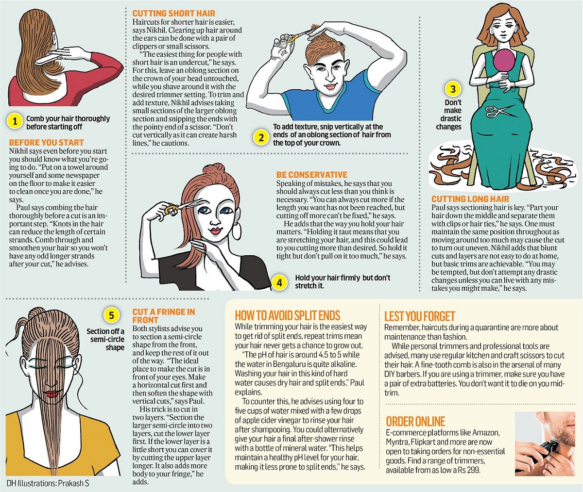 How to give yourself a haircut at home