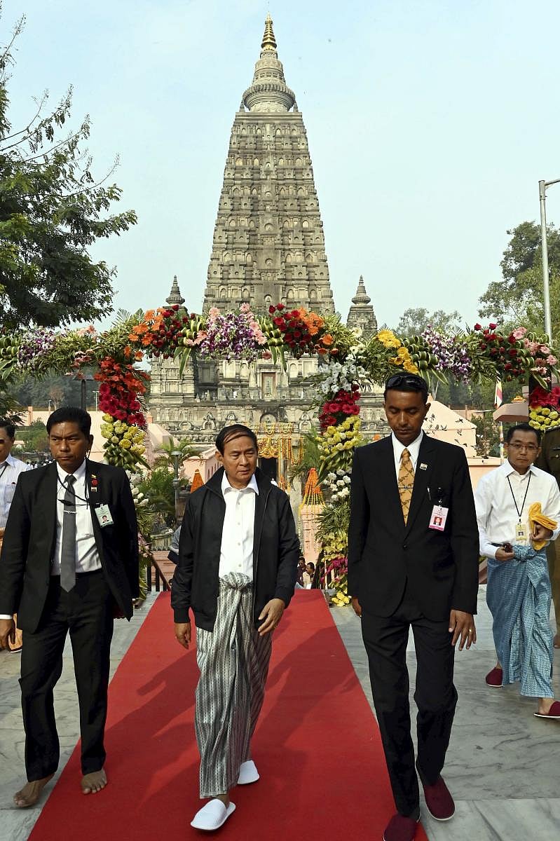 Myanmar President U Win Myint (PTI Photo)