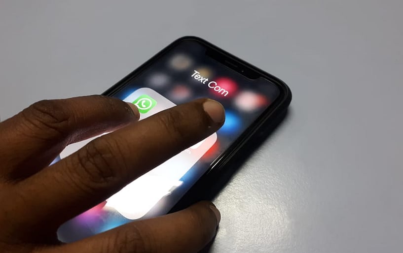 WhatsApp on Apple iPhone; Image Credit: DH Photo/Varun HK