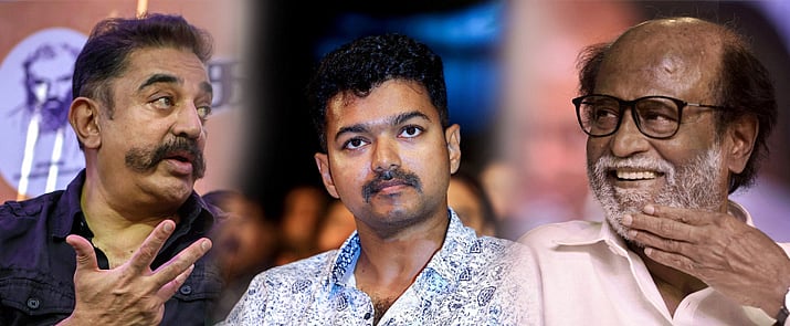 Much before Vijay, Rajinikanth and Kamal Haasan – the legends of the Tamil film world – have thrown their hat in the political ring. (DH Photo)