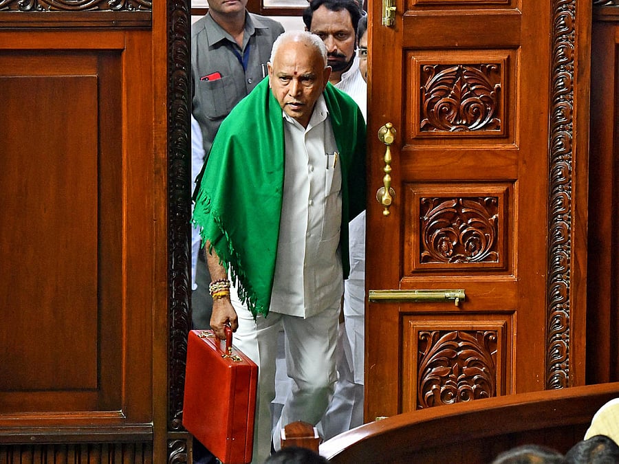 Chief Minister B S Yadiyurappa presented the Budget for the year 2020 (DH Photo)