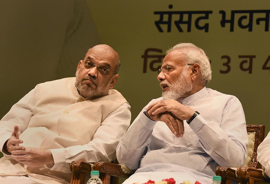 Prime Minister Narendra Modi and Home Minister Amit Shah. (PTI file photo)