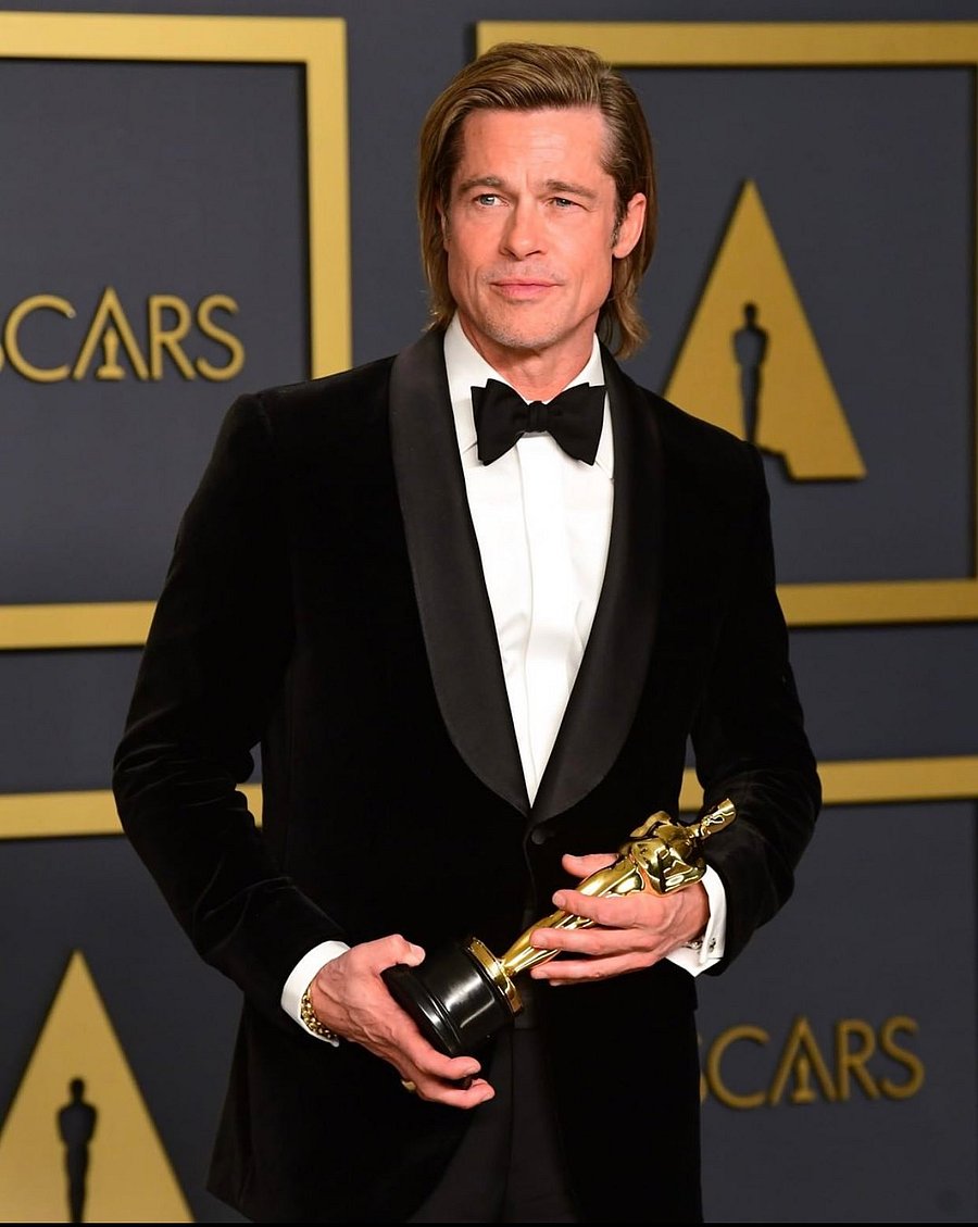 Brad Pitt won the best supporting actor award for Once Upon A Time In Hollywood. (Credit: Twitter)