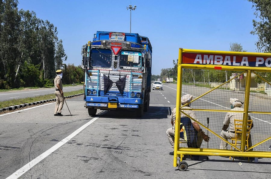 PTI photo of Chandigarh under lockdown