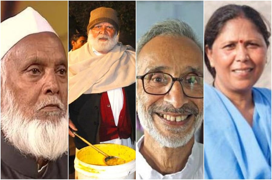 (left to right) Mohammed Sharif, Jagdish Lal Ahuja, Sathyanarayan Mundayoor and Usha Chaumar.