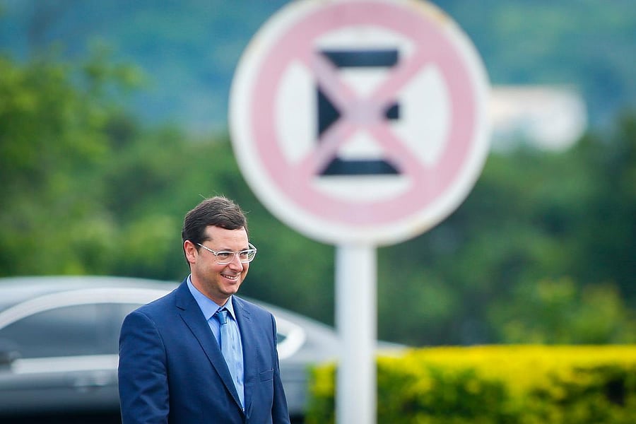 Brazilian President Jair Bolsonaro's communications chief, Fabio Wajngarten, who met US President Donald Trump (AFP Photo)