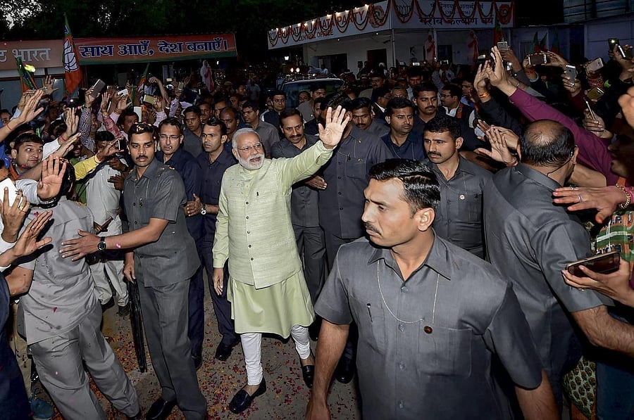 In 2017, new security guidelines to states in the wake of an "all-time high" threat to Prime Minister Narendra Modi, the Home Ministry has said that not even ministers and officers will be allowed to come too close to the prime minister unless cleared by the Special Protection Group (SPG). (PTI Photo)