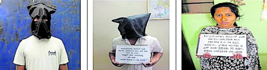 Pavan Kumar 25, Siddhartha 45, and Arpita B N 22 were arrested for honey trapping.