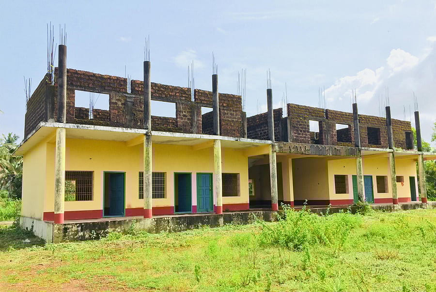 The construction work of Government PU College at Yermal Bada in Padubidri is in a limbo.