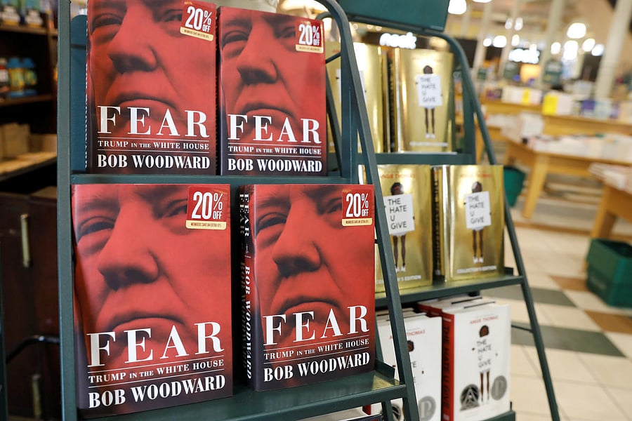 Woodward's book 'Fear: Trump in the White House' has caused controversy as it reportedly portrays Trump as chaotic, mercurial and uninformed. (Reuters Photo)