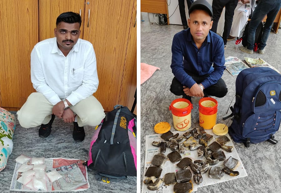 Noushad Mannakkamvalli and Nousheer Muhammed were arrested by the KIA police on Saturday. SPECIAL Arrangement