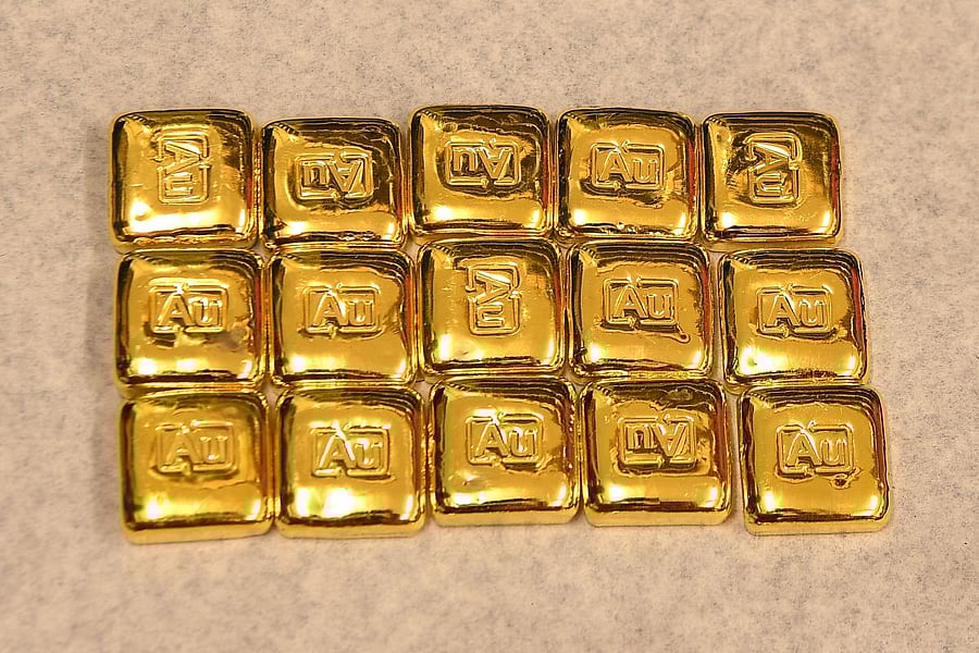 Mini gold bars. (AFP photo for representation)