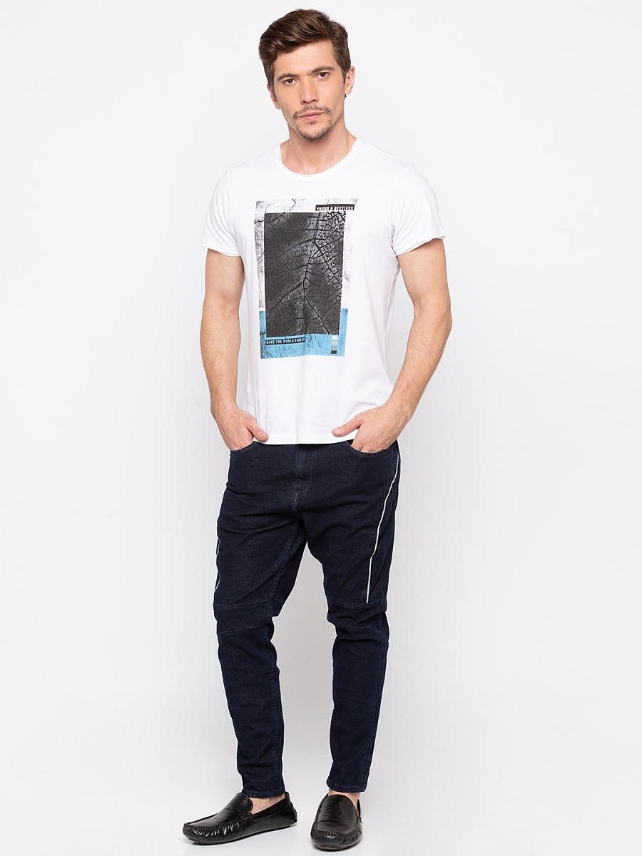 Get a pair of denim joggers to get you going from work to play and back again.