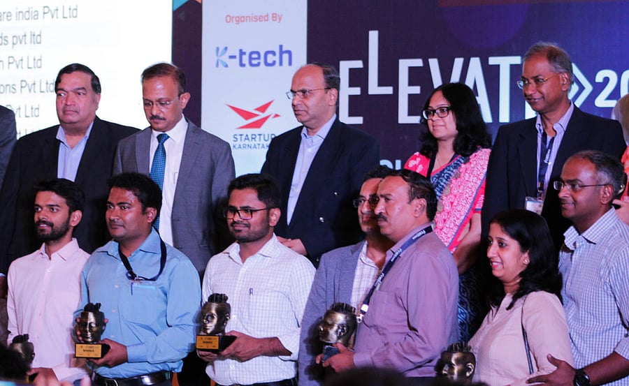 The winners of the Elevate 2019 programme in Bengaluru on Wednesday.