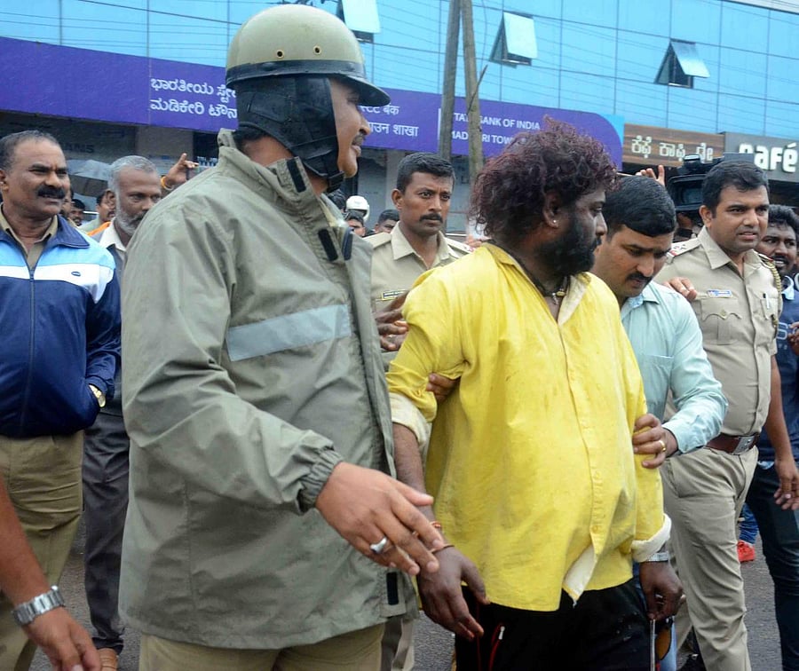 Madikeri police detained actor-director Huccha Venkat for disturbing law and order in Madikeri.