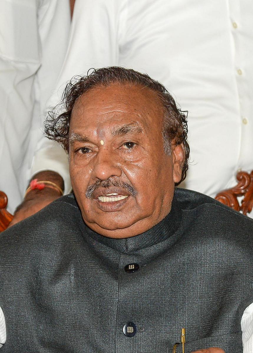 Rural Development and Panchayat Raj Minister K S Eshwarappa. (DH Photo)