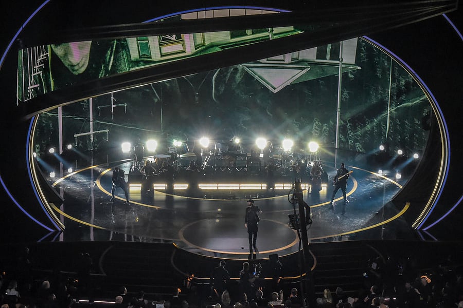 US rapper Eminem performs onstage during the 92nd Oscars at the Dolby Theatre in Hollywood, California on February 9, 2020. (Photo by AFP)